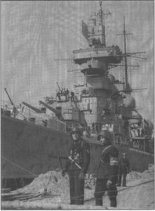 Heavy Cruiser PRINZ EUGEN at Copenhagen where she surrendered