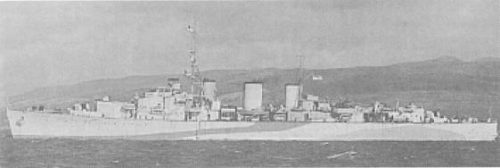 Fast minelayer HMS Ariadne in home waters 1945