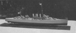 HMAS Australia as the ship would have appeared in 1940. Scale model by Ted Golding.