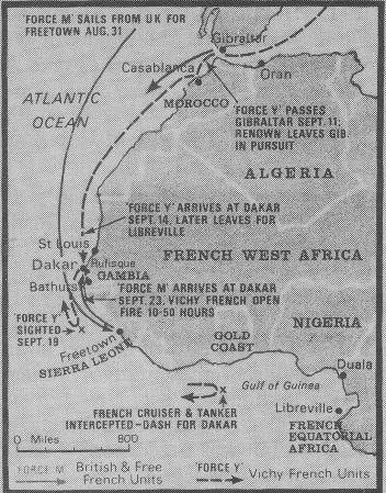 The attack on Dakar. Dakar lay on the flank of the long supply route via the Cape of Good Hope to the Middle East, India, and the Far East