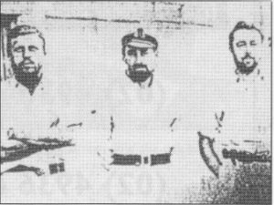 Stoker with two of his officers
