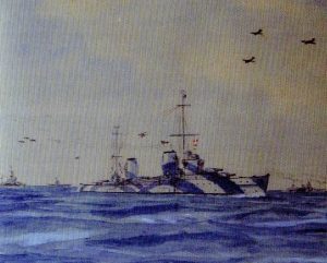 HMAS Perth in company Battle Squadron, Mediterranean